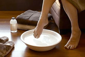 Foot bath against nail fungus