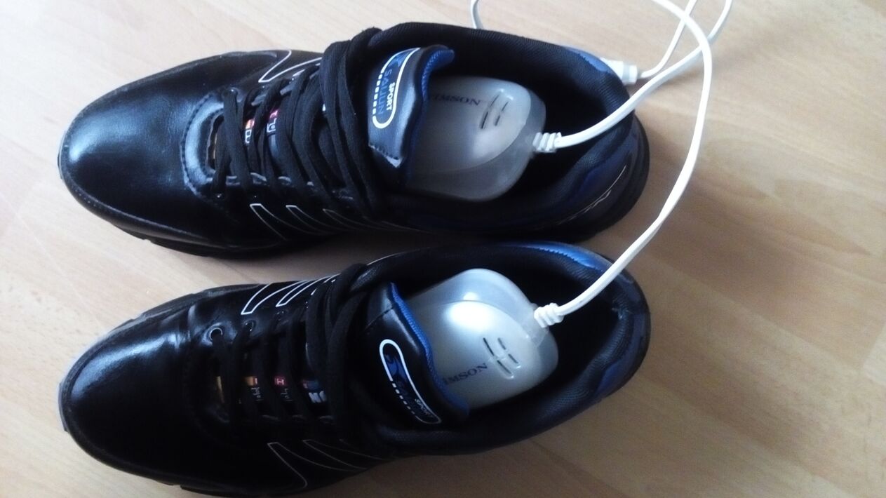 Device for disinfecting shoes against fungal infestation